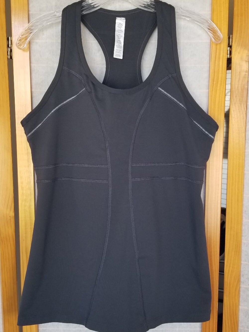 Athleta Top Turbo Charge Tank Gray Size XXL Built in Bra Style 919063
